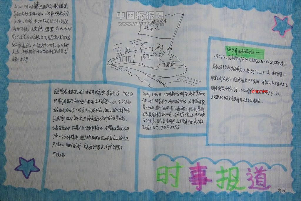 时事政治手抄报版面设计图